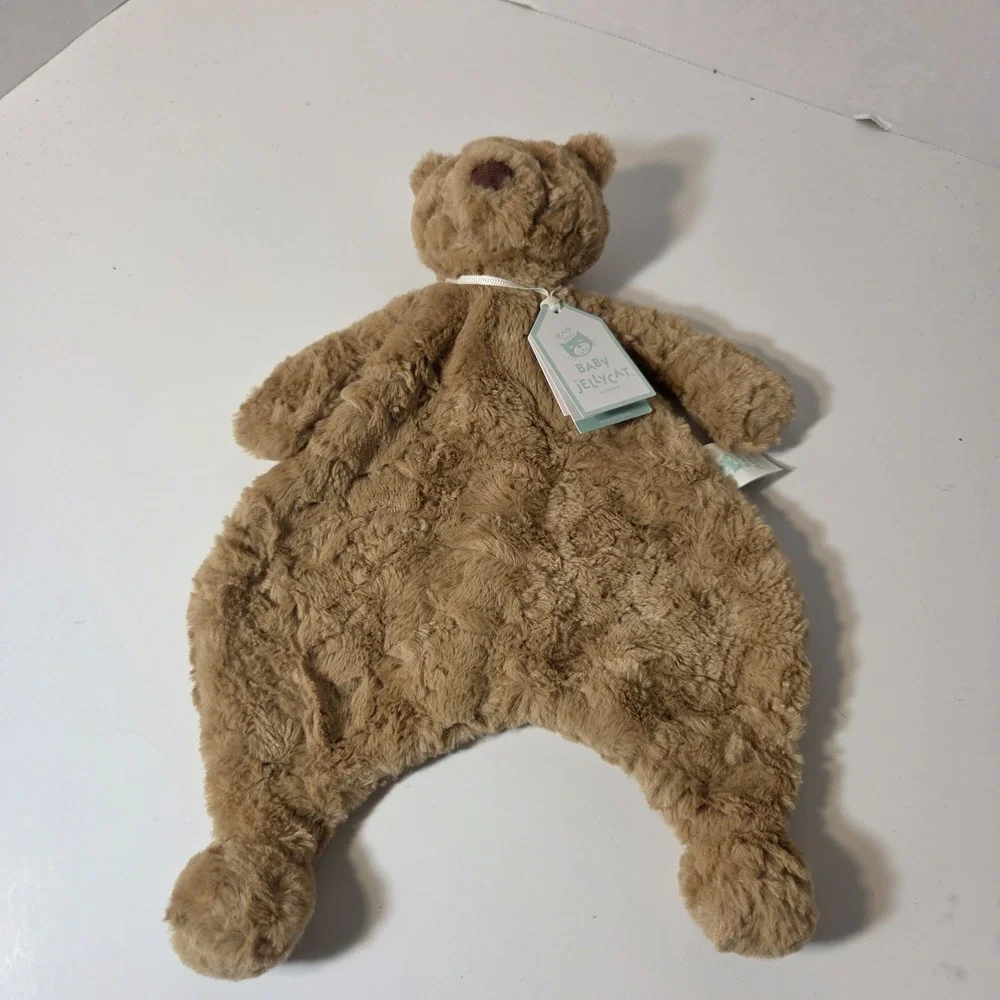 Baby Jellycat Bartholomew Bear Security Blanket  Lovey Comforter Brown